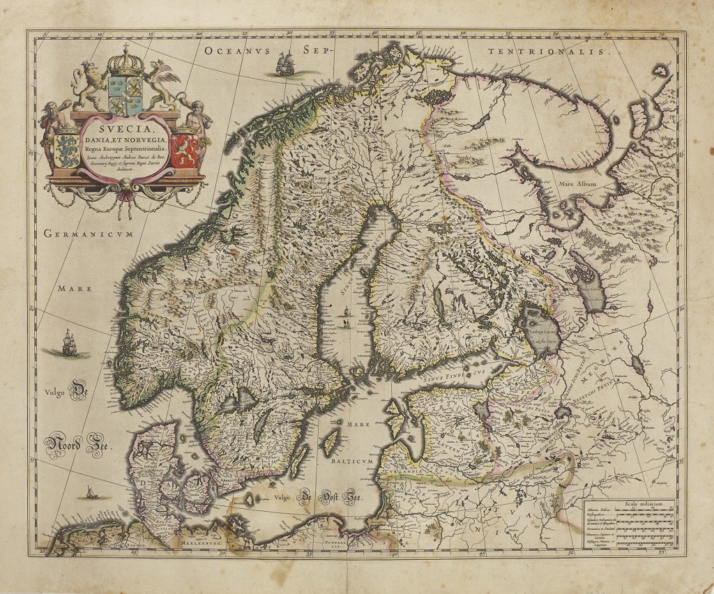 Karta över Skandinavien från 1640-talet.