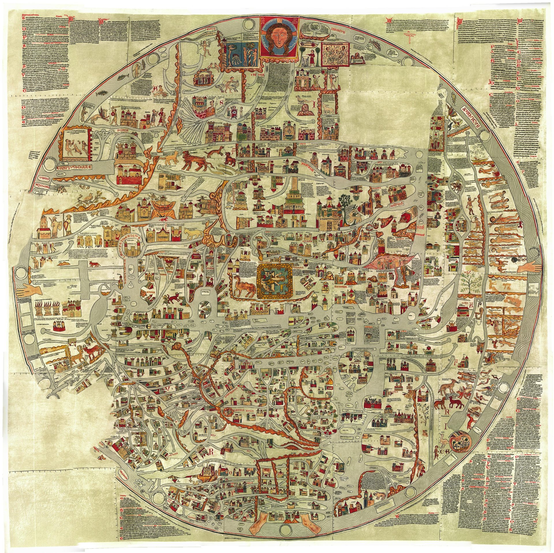 Världskarta från 1200-talet.