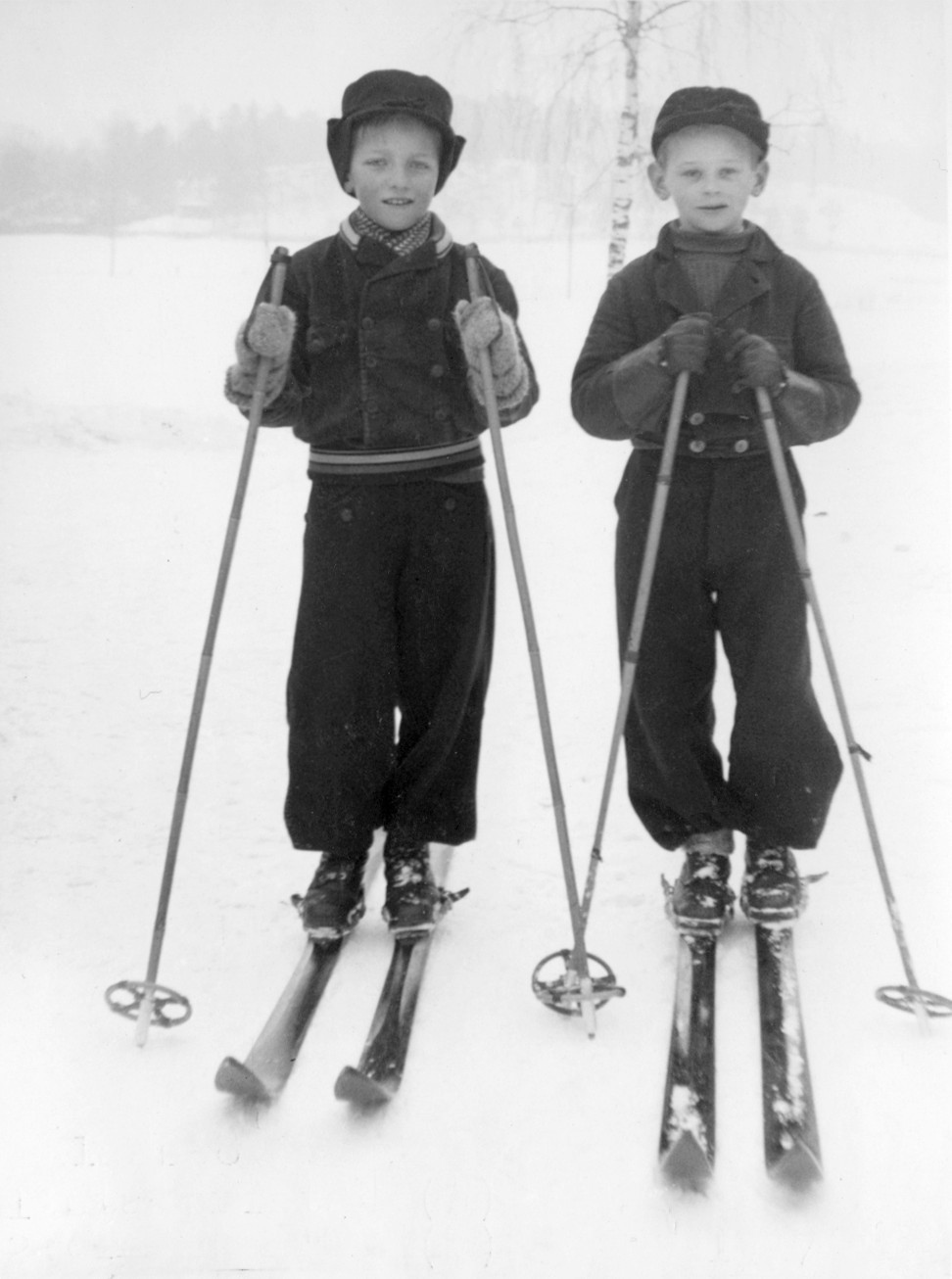 Barn som åker skidor