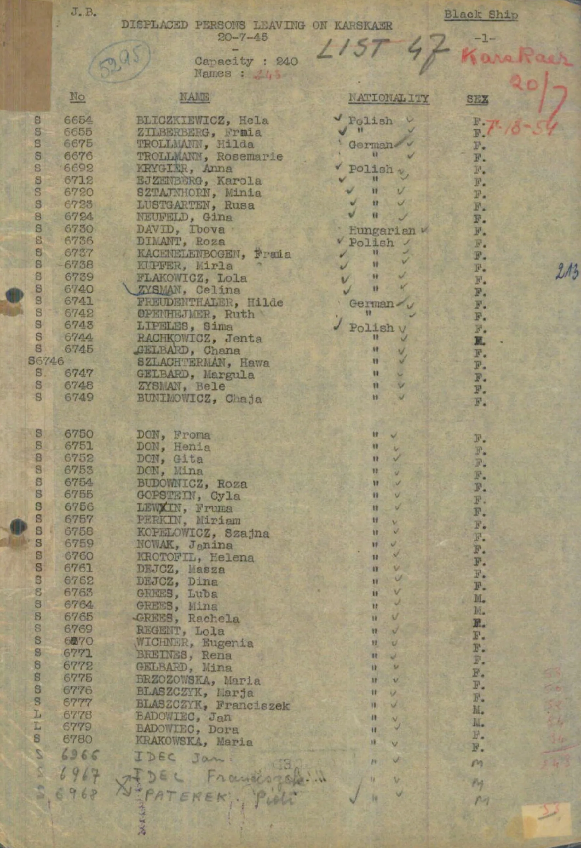 Maskinskrivet dokument